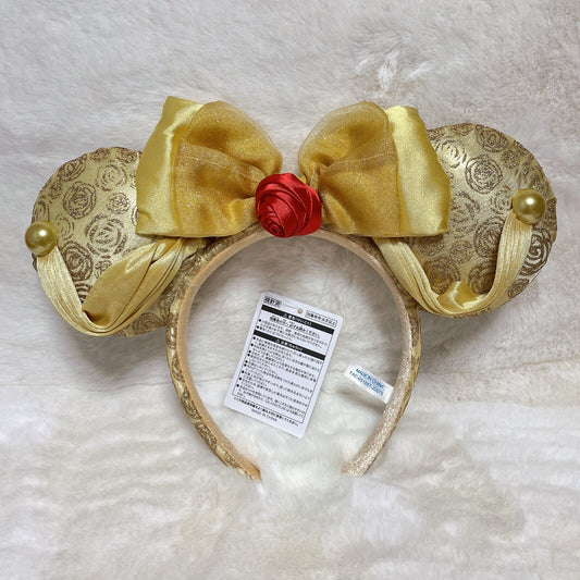 Japan Tokyo Disney Resort Store Ears HeadBand Hat Beauty and the Beast Belle