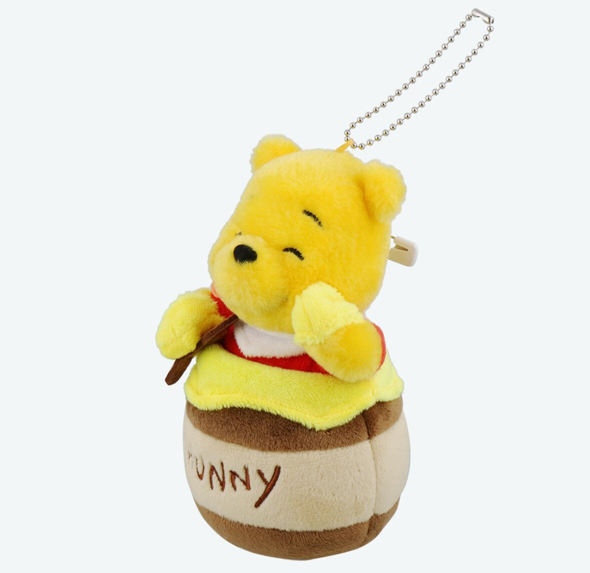 Japan Tokyo Disney Resort Winnie the Pooh Plush Toy Keychain Badge