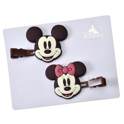 Japan Tokyo Disney Store Mickey & Minnie Hair Clip Set Valentine's Chocolate