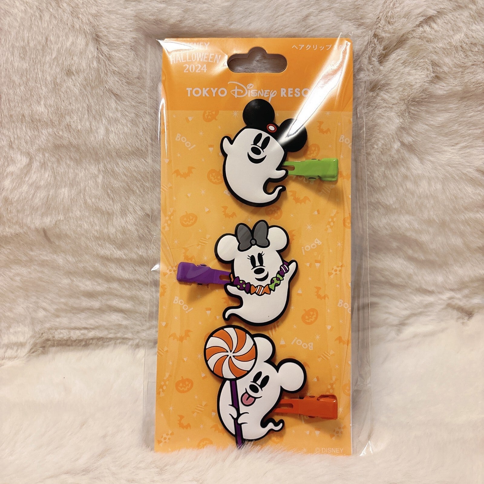 Japan Tokyo Disney Resort Ghost Mickey Hair clip set Halloween 2024