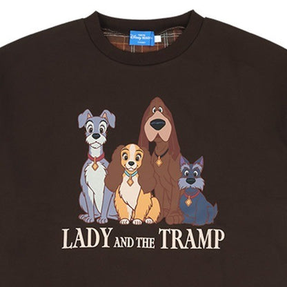 Japan Tokyo Disney Resort Lady and the Tramp Sweatshirt Brown M size