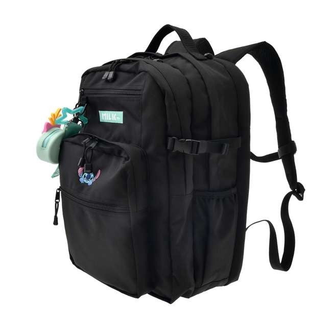 Japan Tokyo Disney Store Stitch Scrump MILKFED. Backpack 23L Charm Pouch