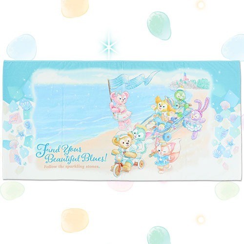 Japan Tokyo Disney Resort Find Your Beautiful Blue Duffy Wide Bath Towel