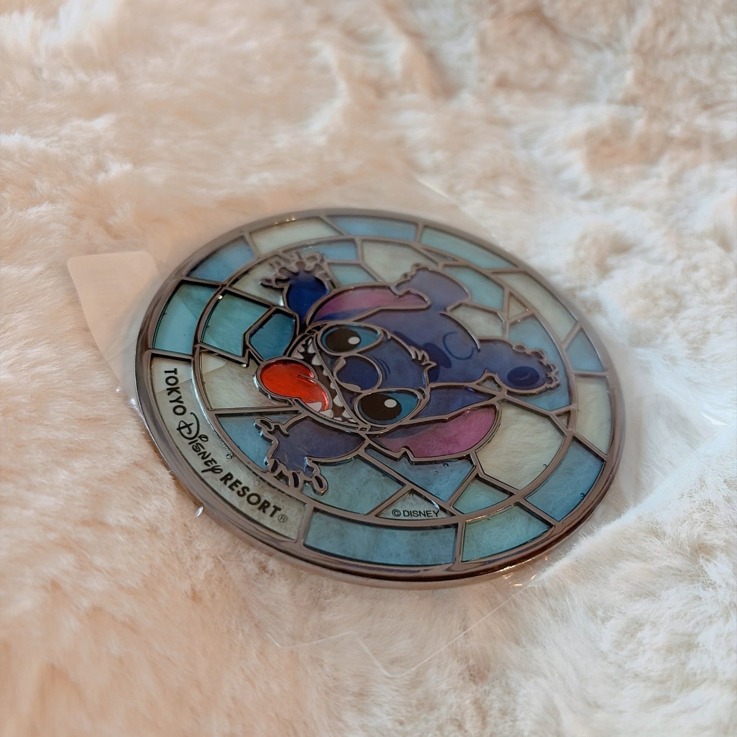 Japan Tokyo Disney Resort Stained Glass Coaster Glass Stitch