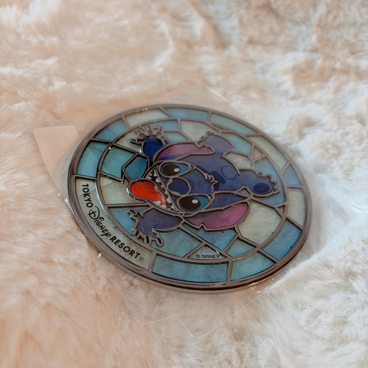 Japan Tokyo Disney Resort Stained Glass Coaster Glass Stitch