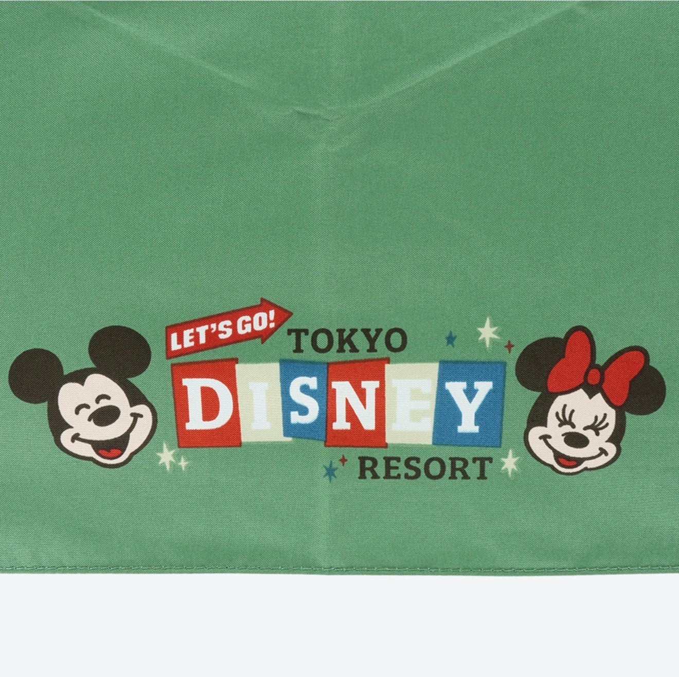 Japan Tokyo Disney Resort Sun and Rain Folding Umbrella Mickey Green