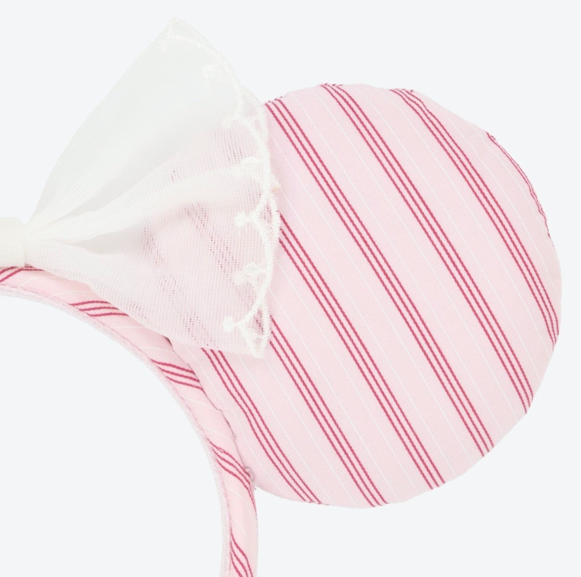 Japan Tokyo Disney Resort Minnie Mouse Ears Headband Free Size Pink Ribbon 2026