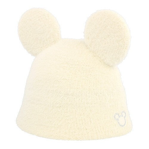 Japan Tokyo Disney Resort Hat Fluffy White  Hat Ears Headband Mickey