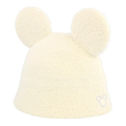 Japan Tokyo Disney Resort Hat Fluffy White  Hat Ears Headband Mickey