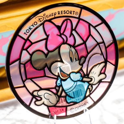 Japan Tokyo Disney Resort Stained Glass Coaster Glass Minnie