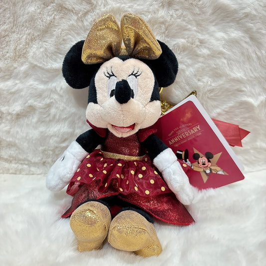 '+ Japan Tokyo Disney Store Minnie Plush Toy Keychain Resort 25th Anniversary