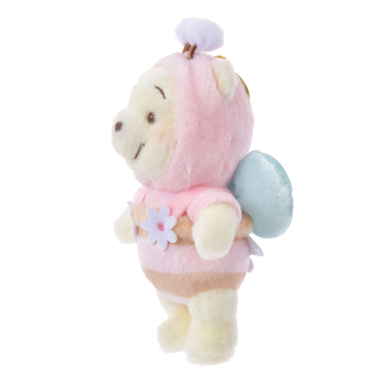 '+Japan Tokyo Disney Store Winnie the Pooh Plush Toy Keychain Pink HONEY DAY