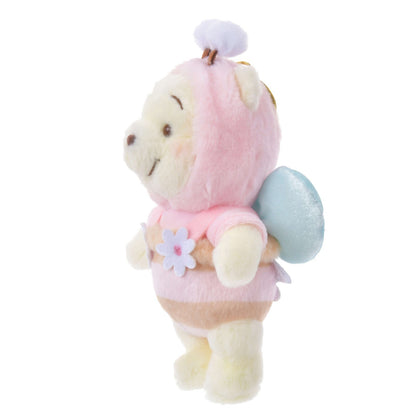 '+Japan Tokyo Disney Store Winnie the Pooh Plush Toy Keychain Pink HONEY DAY