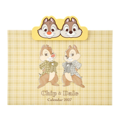 Japan Tokyo Disney Store Chip and Dale Wall CALENDAR & ORGANIZER 2027 with Clip