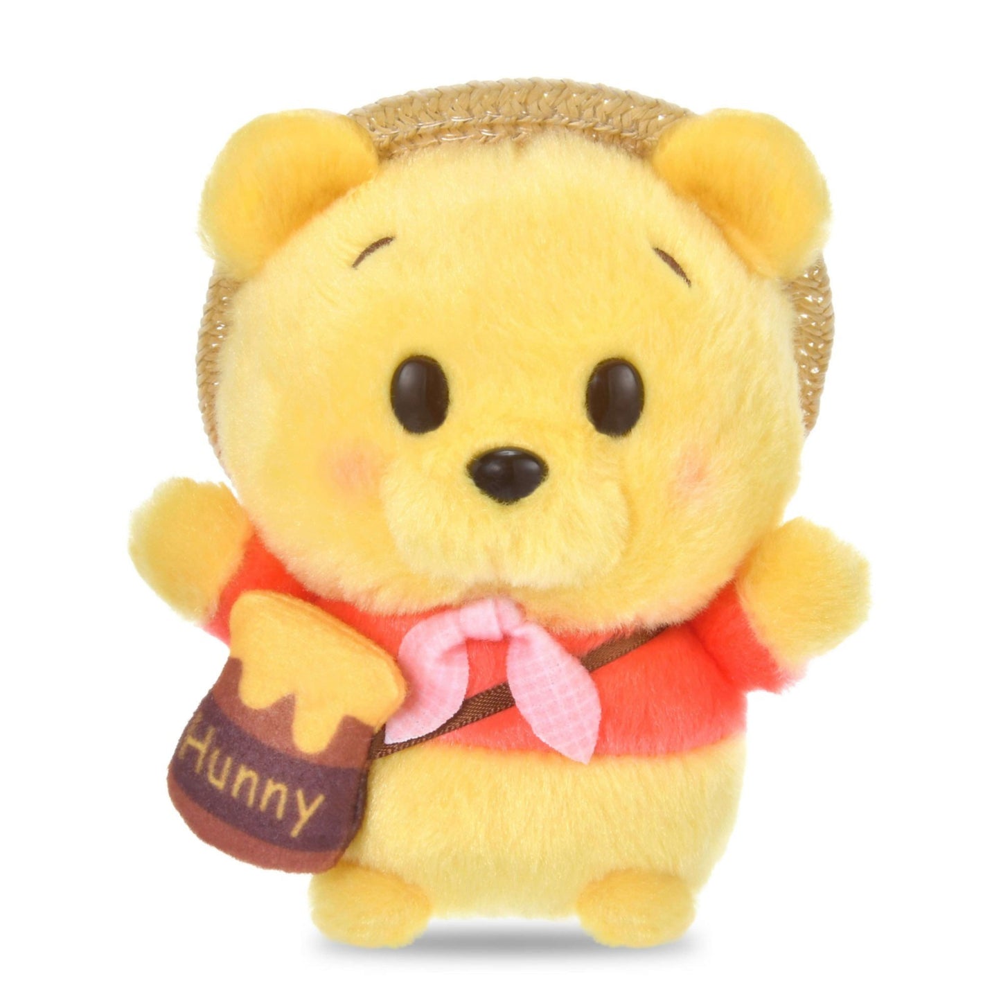 Japan Tokyo Disney Store Winnie the Pooh Urupocha-chan Plush Toy with Straw Hat