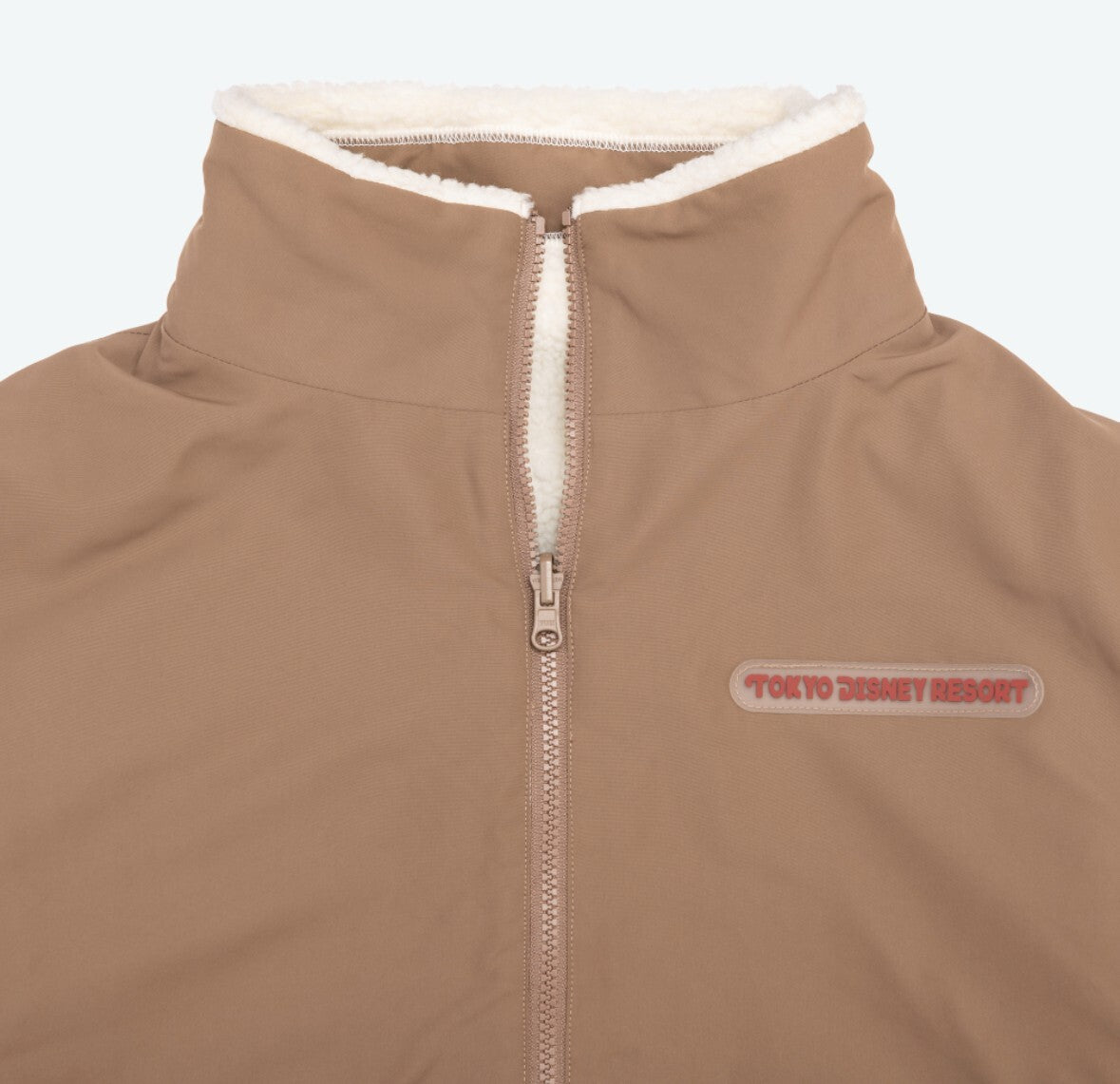 Japan Tokyo Disney Resort Mickey Reversible  Blouson Jacket Coat White Brown L