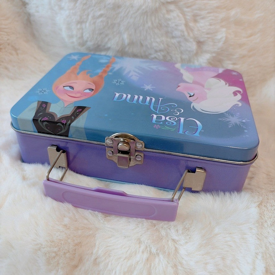Japan Tokyo Disney Confectionery Tin Can Frozen Ana Elsa Bag