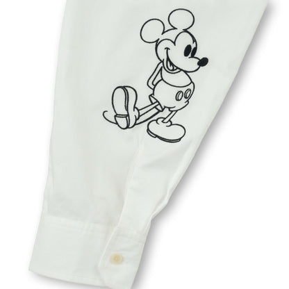Japan Tokyo Disney Store Mickey Long Sleeve Shirt Standing White MAGICAL LABEL