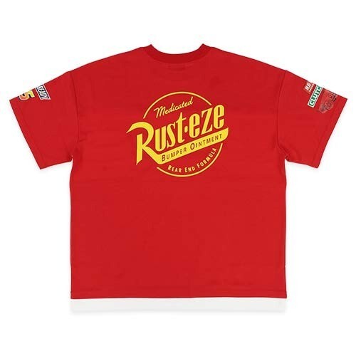 Japan Tokyo Disney Resort Cars T-shirt Red oversize