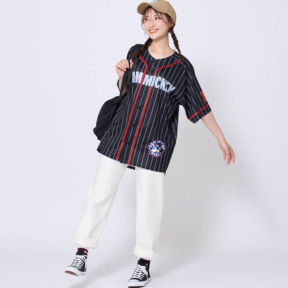 Japan Disney Fantasy Shop Bellemaison Mickey Mouse Baseball Shirt