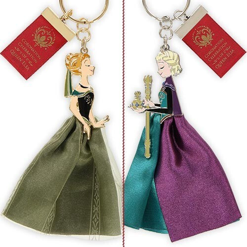Japan Tokyo Disney Resort Key Chain Set Elsa Ana Frozen Fantasy Springs