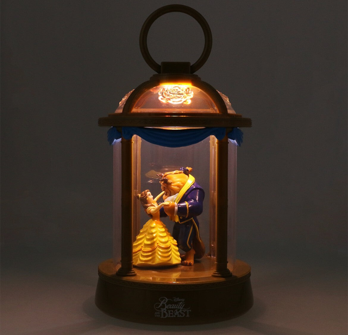 Japan Tokyo Disney Resort Beauty and the Beast Glowing Lantern Music Box Toy