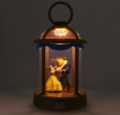 Japan Tokyo Disney Resort Beauty and the Beast Glowing Lantern Music Box Toy