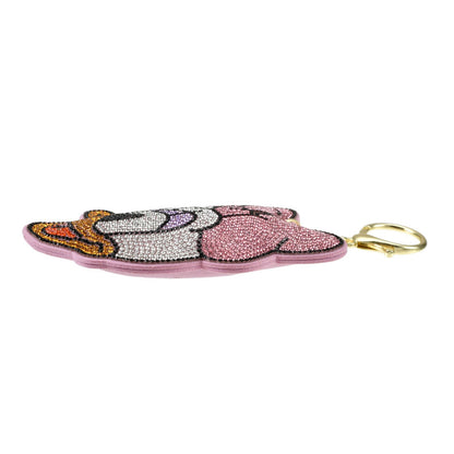 Japan Tokyo Disney Store Daisy Keychain Rhinestone Decoration Key chain Fes