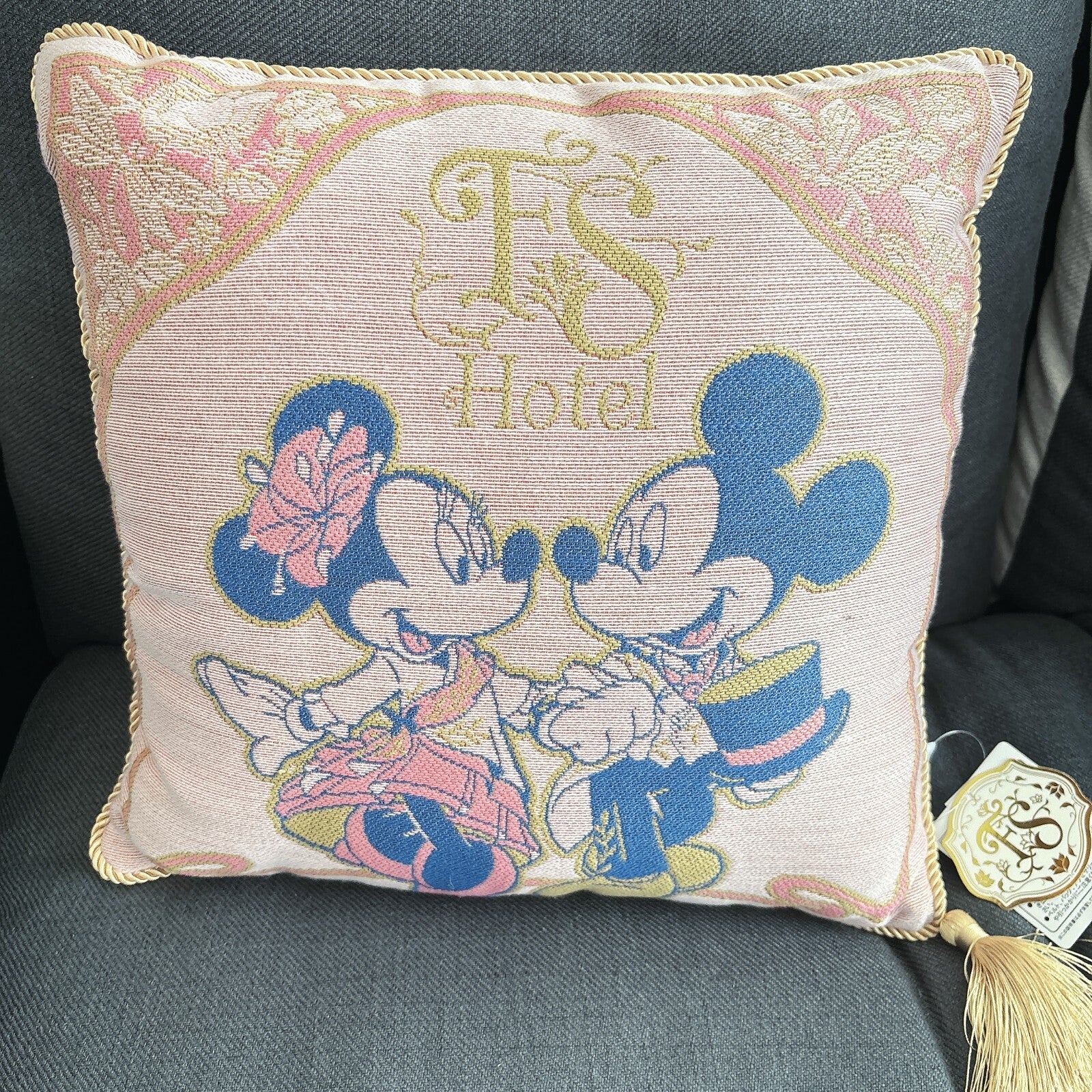Japan Tokyo Disney Resort Cushion Mickey Minnie Fantasy Springs Hotel