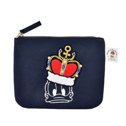 '+Japan Tokyo Disney Store Donald Pouch Flat DONALD THE KING BIRTHDAY