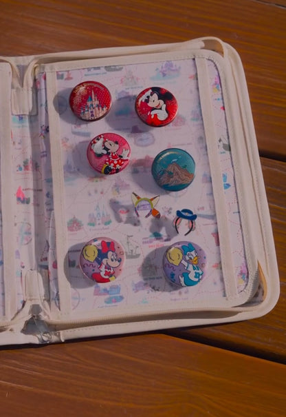 Japan Tokyo Disney Resort Button Pin badge Collection Book Mickey