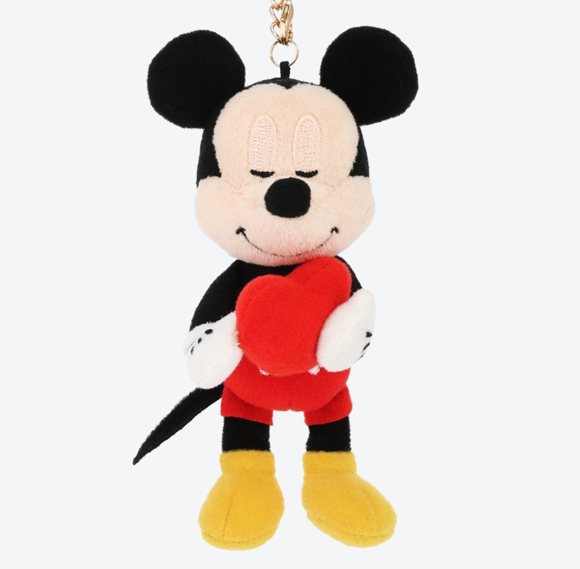 Japan Tokyo Disney Resort Mickey Minnie Plush Charm Keychain 2pieces with Magnet