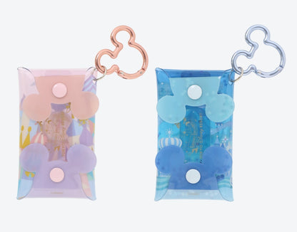 Japan Tokyo Disney Resort Park Motif Mickey Carabiner Keychain Pouch small world
