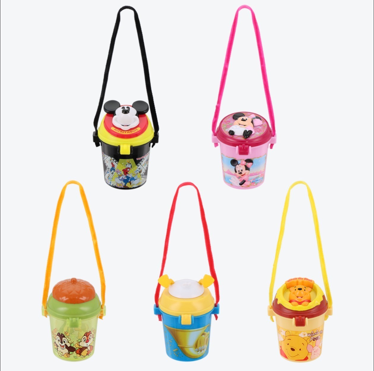 Japan Tokyo Disney Resort Capsule Toy Miniature Figure Popcorn Bucket Set of 5