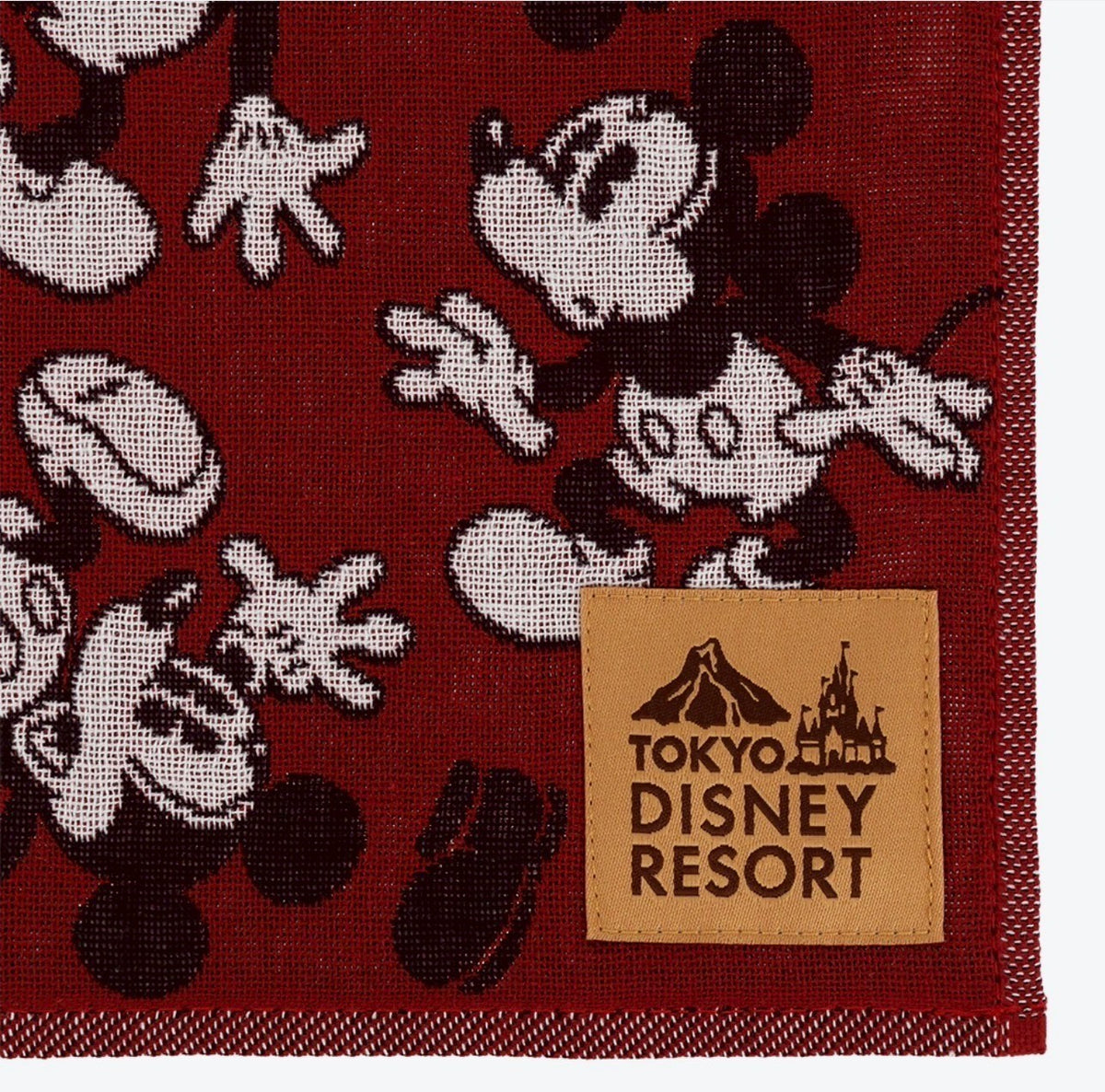 Japan Tokyo Disney Resort Mickey Mouse Mini Towel Handkerchief Red Limited 2026
