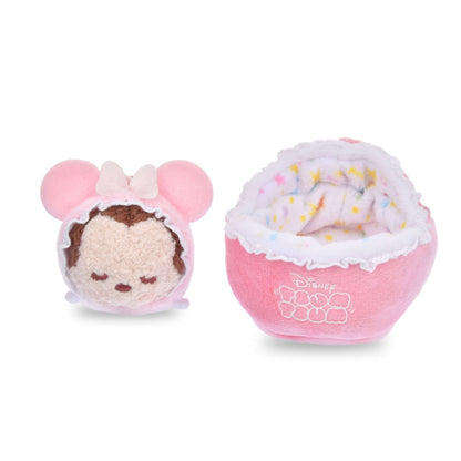 Japan Tokyo Disney Store Minnie Mouse Plush Toy Keychain Sleep TSUM TSUM