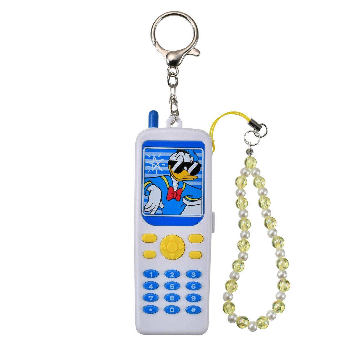 Japan Tokyo Disney Store Donald Duck Keychain Mobile Phones Talking & Light-Up
