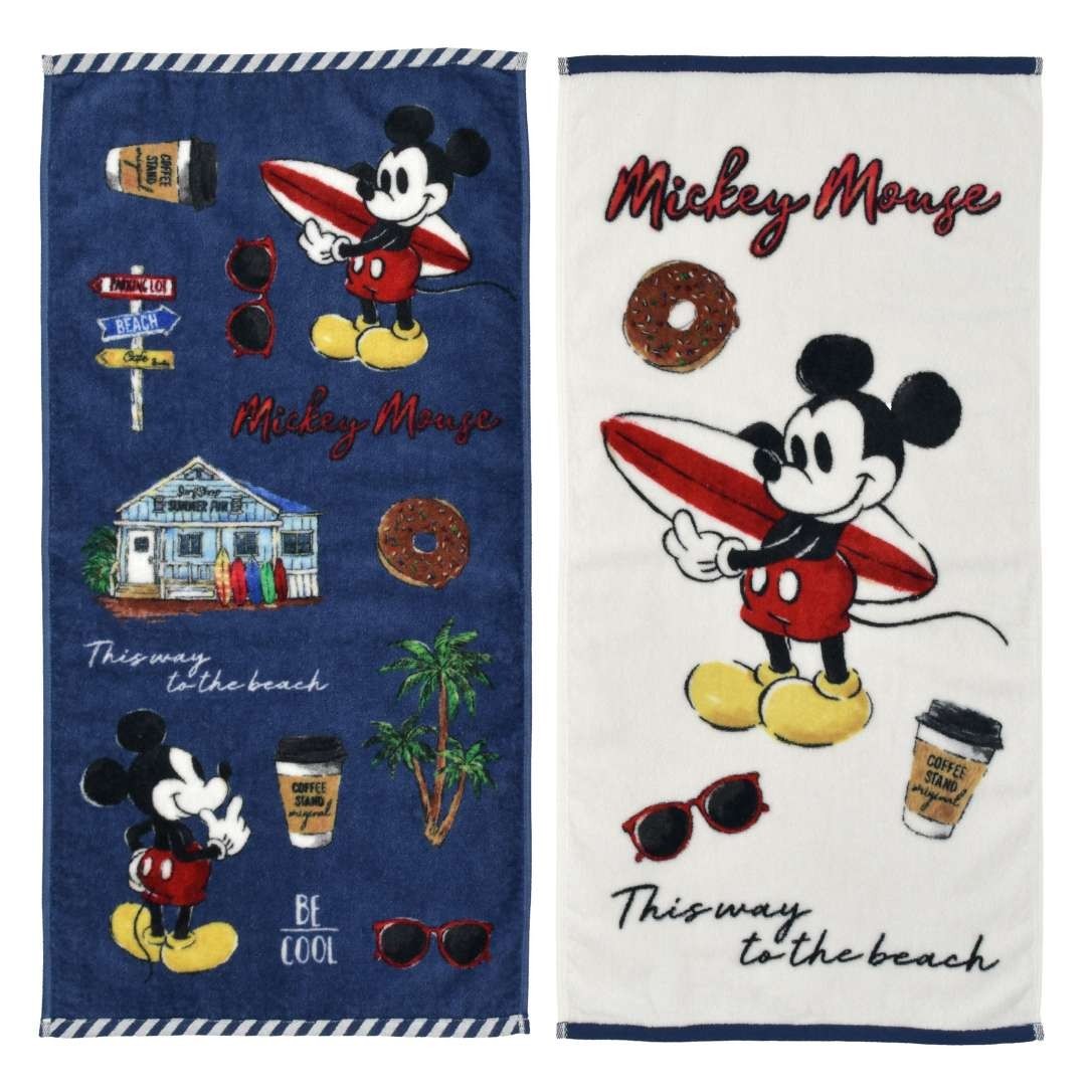 Japan Tokyo Disney Store Mickey Face Towel Set Summer Holiday