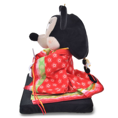 Japan Tokyo Disney Store Minnie Mouse Plush Toy Doll in Hina Doll Style