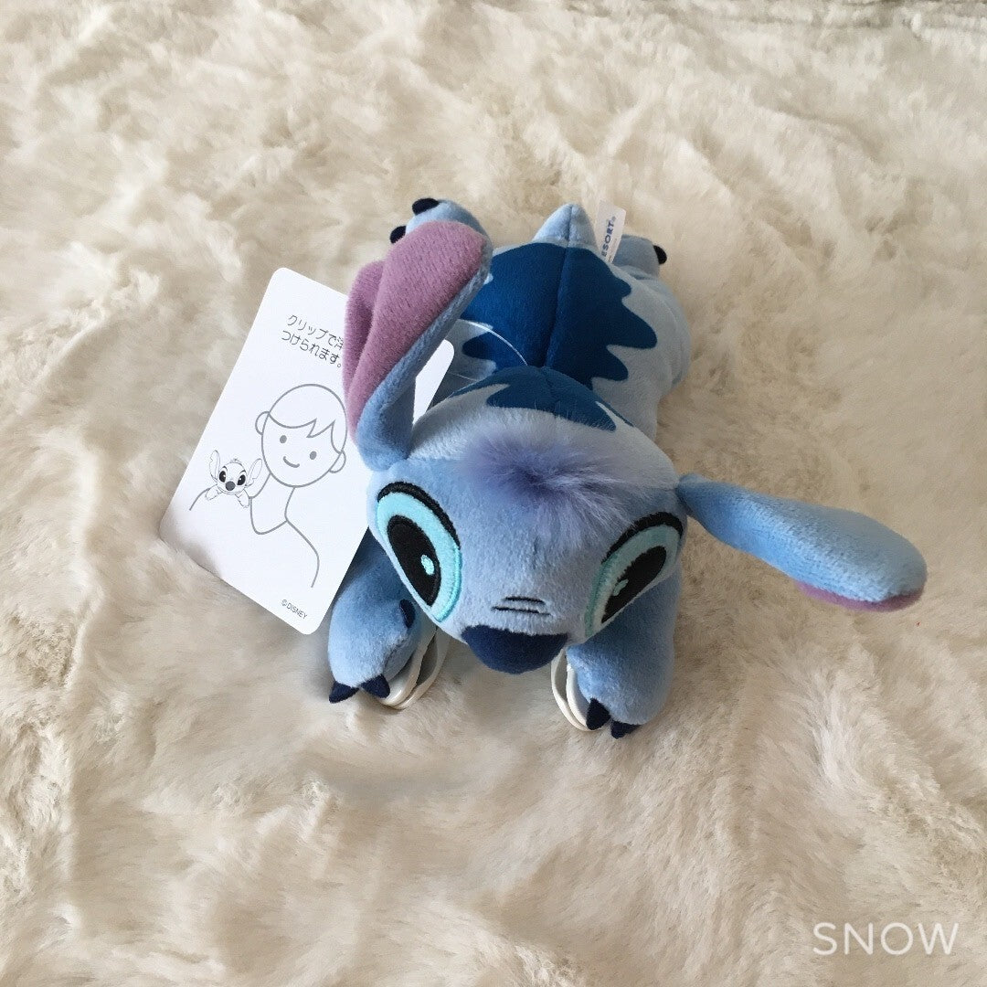 Japan Tokyo Disney Resort Lilo & Stitch Plush Toy Keychain Shoulder Clip