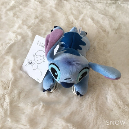 Japan Tokyo Disney Resort Lilo & Stitch Plush Toy Keychain Shoulder Clip