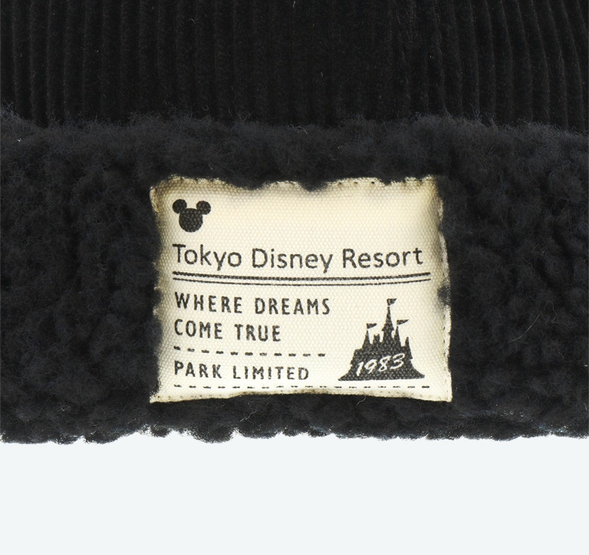 Japan Tokyo Disney Resort Ears Mickey limited Fluffy Winter Cap Hat Black 2025