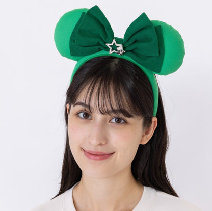 Japan Tokyo Disney Resort Ears HeadBand Hat Minnie Mouse Green