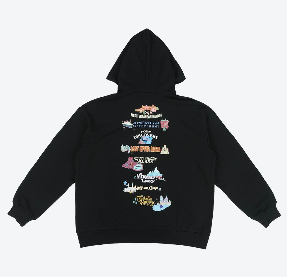 Japan Tokyo Disney Resort Mickey and Friends Hoodie Black Long sleeve 2025 LL