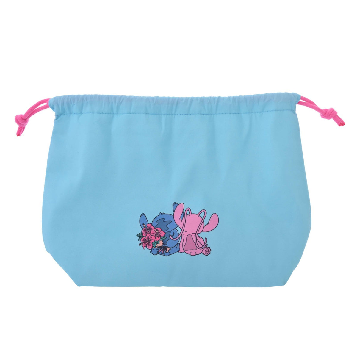 Japan Tokyo Disney Store Stitch & Angel Insulated Tote Drawstring Bag Set Charm
