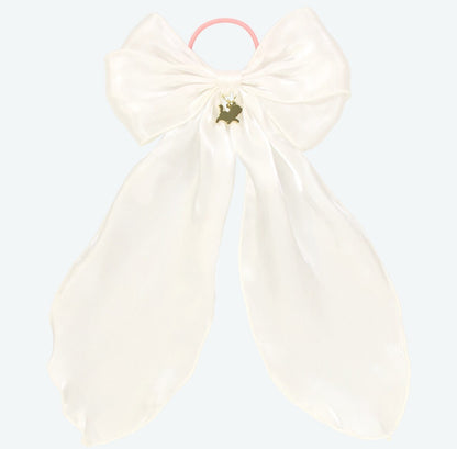 Japan Tokyo Disney Resort Marie Hair Rubber Big Ribbon White