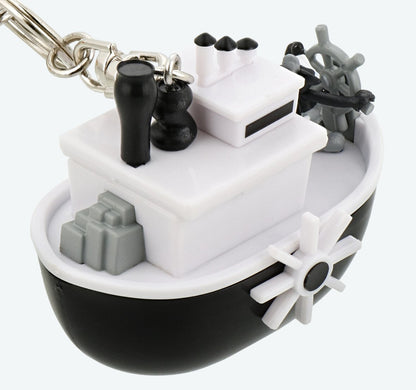Japan Tokyo Disney Resort Popcorn Bucket Keychain Steamboat Willie Mickey