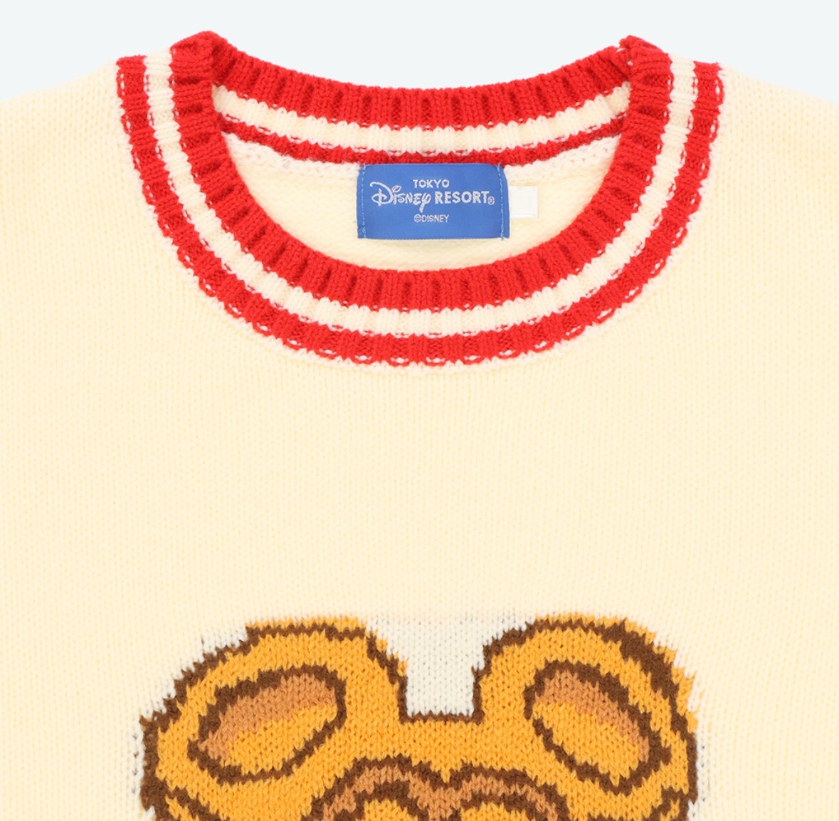 Japan Tokyo Disney Resort Mickey Waffle Sweater Long sleeve Sweets　L size
