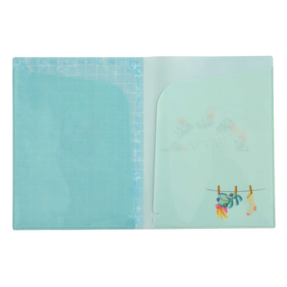 Japan Tokyo Disney Store Clear File Folder 2 Pockets Scrump Collection Stitch