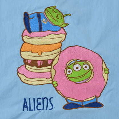 Japan Tokyo Disney Store Little Green Men Foldable 2-Way Embroidery Tote Bag